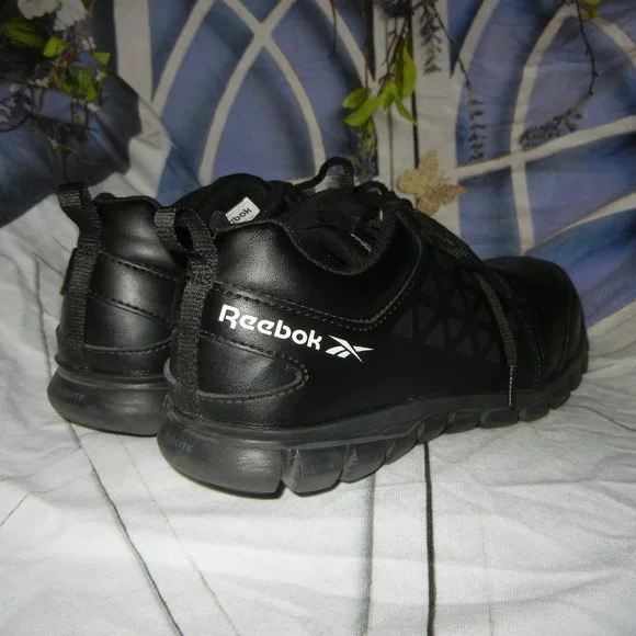 Reebok alloy toe sublite cushion work sneakers, Black Men's 10 Women's 12 - Picture 2 of 7